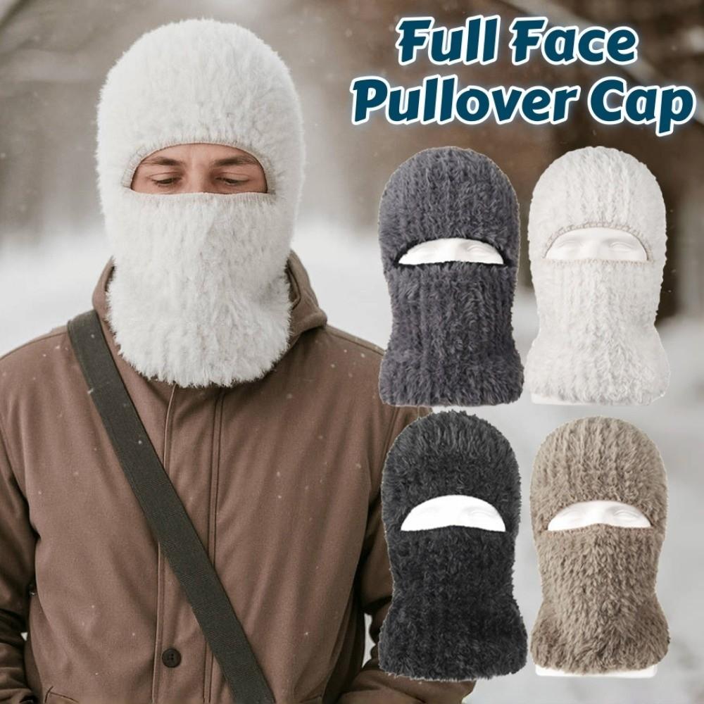 Neck Warmer Full Face Pullover Cap Thickened Ski Knitted Mask Casual Winter Balaclavas Cap Outdoor