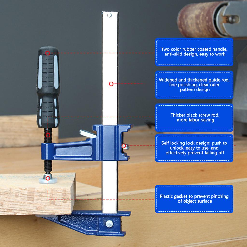 6/10/12/18palcová sada dřevosvěrek Rychloupínací a jednoruční ovládání Nástroj pro těžké tyčové svěrky Rozpěrka pro zpracování dřeva