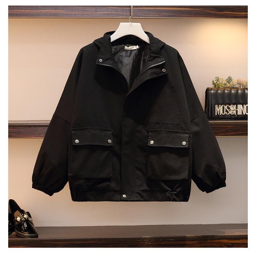 Women's Workwear Jacket - 2023 Spring/Autumn Korean Style, Loose BF Harajuku Hooded Trendy Jacket