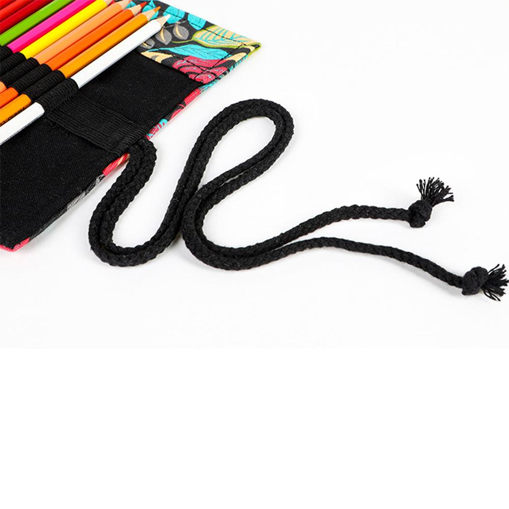 12/24/36/48/72 Hål Färgglad tyg Pennfodral Brevpapper Kosmetisk penna förvaringsväska Pennrulle Skolmaterial