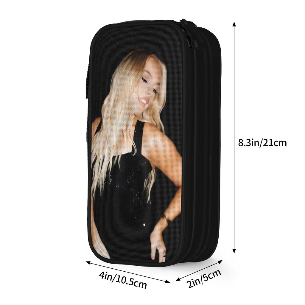 F-Freya Skye Singer Pencil Case Fun Pen Bags for Student Big Capacity School Supplies Zipper Pencilcases