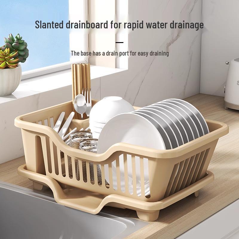 Abtropfgestell mit Besteckorganisator und Aufbewahrungsbox für Wasserfilter