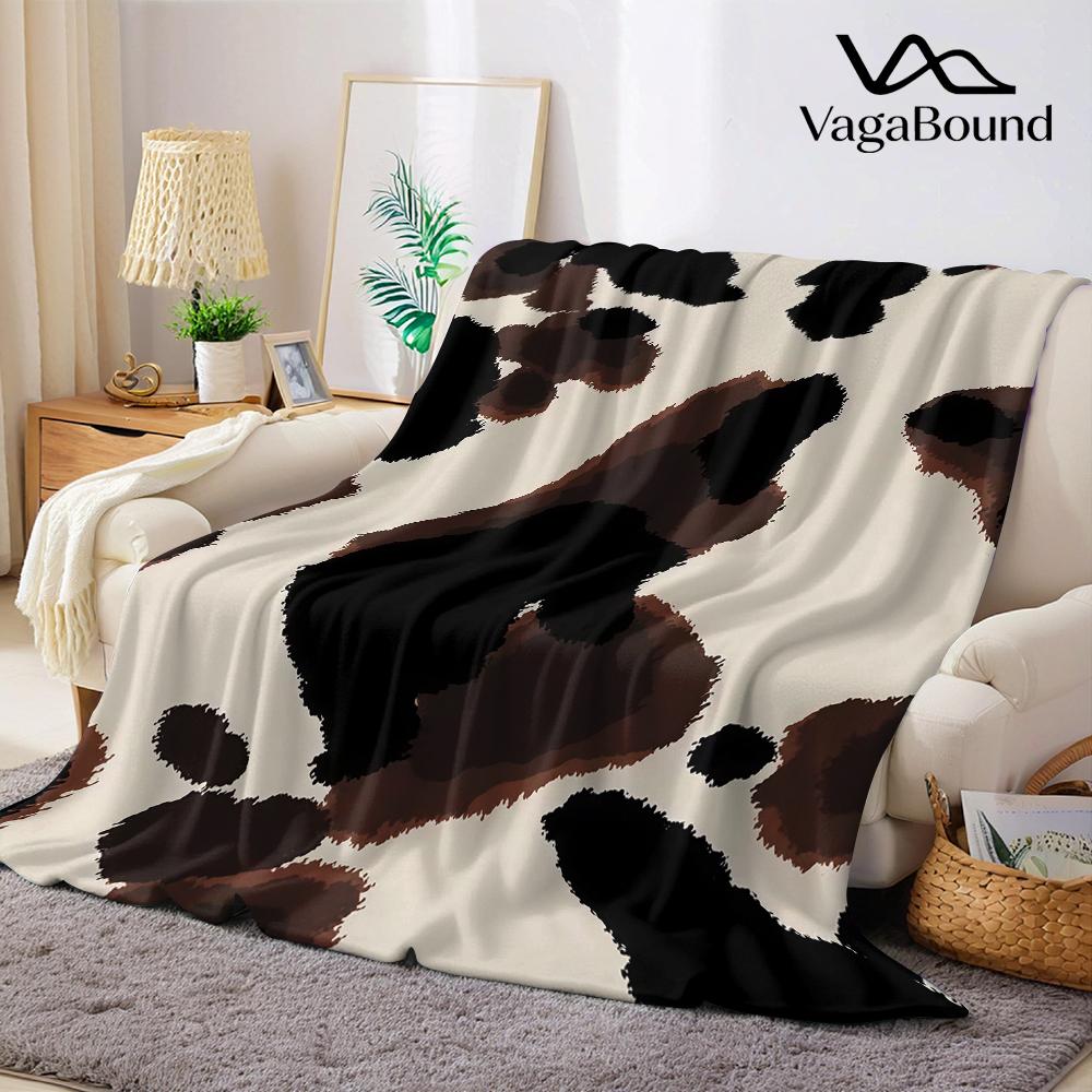 Creme-Kuhfell-Flanell-Decke Warm Weich Halloween Weihnachten Sofa Warm Gemütlich Dekorative Deko Geschenk für Alle Jahreszeiten