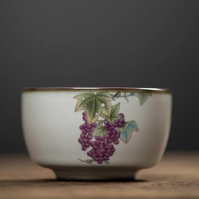 

Iron Tire Ru Kiln Teacup Personal Cup Retro Teacup Household Can Raise Master Cup Ceramic Teacups 200ml