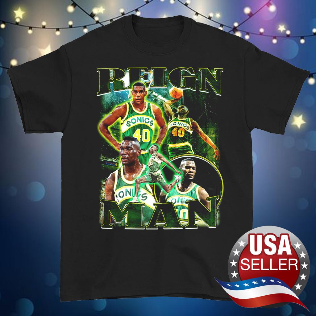 Shawn Kemp basketball T-Shirt Mens Womens Tees Top Black Unisex All SIzes JJ3778 S