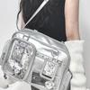 Japanese Tote Bag Transparent Multi-pocket Display Bag Large Capacity Itabag Zippered Fashion Crossbody Bag Concert Shoulder Bag