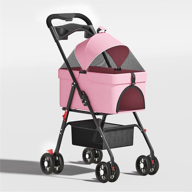 Foldable Pet Stroller for Dogs and Cats - Cross-Border Export