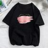 Sommermode Lockerer Print Rundhals Reine Baumwolle Damen Kurzarmshirt T-Shirts Damen
