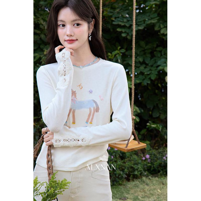 Lù Xiàngnán Women s Stylish Hollow Long-Sleeve T-Shirt L