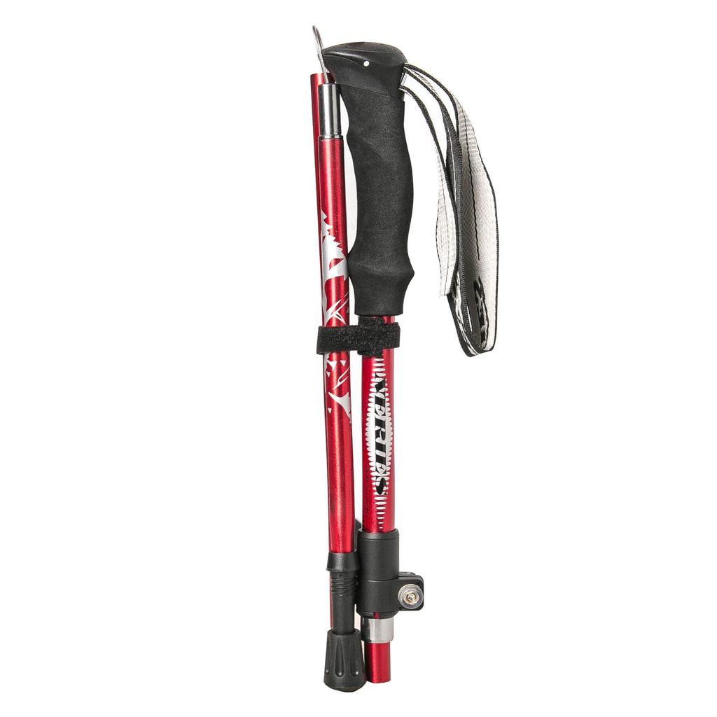 5-Section Folding Hiking Poles - Lightweight Aluminum Trekking Sticks, Non-Slip Portable Walking Poles for Men and Women