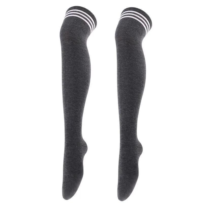 

Sexy Striped Long Socks Women Over Knee Thigh High Socks Over The Knee Stockings for Ladies Girls Warm Knee Socks One Size