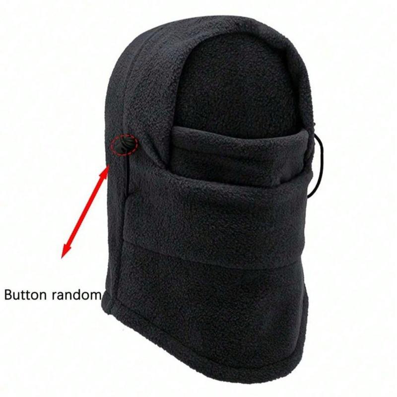 

Autumn and winter warm face mask, head cover, riding windproof hat, thickened warm fleece head cover чорний
