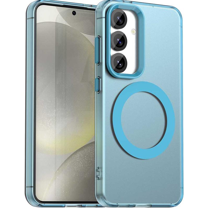 Transparent Case For Samsung Galaxy S25 Plus Case Galaxy S25 Magnetic Adsorption Wireless Charge Cover For Samsung S25 Plus Case