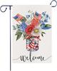 12"x18" Double-Sided 4th of July Garden Ag with Oral Design, Spring & Summer Yard Decor for Porch, Outdoor F YYN UUV EEU SSL