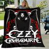 1pc Blanket Ozzy Madman Print Design, Lightweight Blanket for Sofa, Bed- Soft &Warm, Gift for All Seasons Like Christmas, Halloween