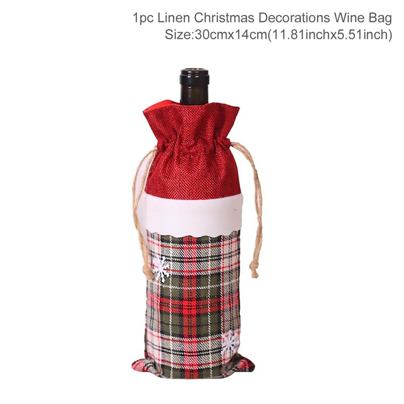 Christmas Wine Bottle Cover Merry Christmas Decorations For Home Christmas Ornament Xmas Table Decor New Year 2026 Navidad Gift