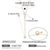 Fashion New 18k PVD Gold Plated Stainless Steel Necklace White Zircon Tassel Pendant Long Y Chain Waterproof Necklace Daily Wear