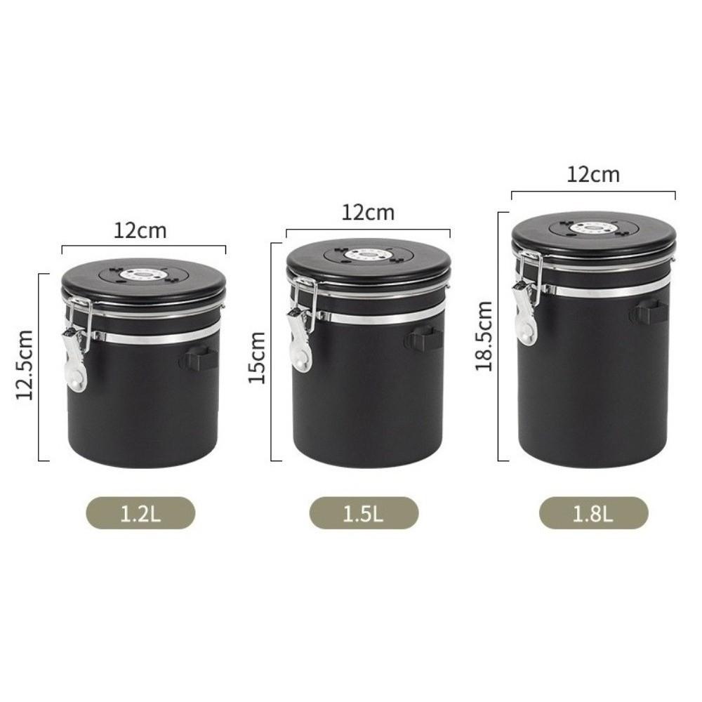 Sealed Coffee Bean Storage Box Stainless Steel Kitchen Storage Jars Coffee Bean Cans  Cafe Supplies