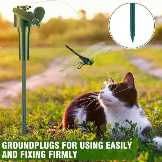 Paletti solari da giardino a forma di libellula svolazzante, libellula mobile volante, paletto decorativo impermeabile per giardino di casa, vialetto, paesaggio