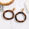 Women Fashion Bamboo Rattan All Matching Circle Earring