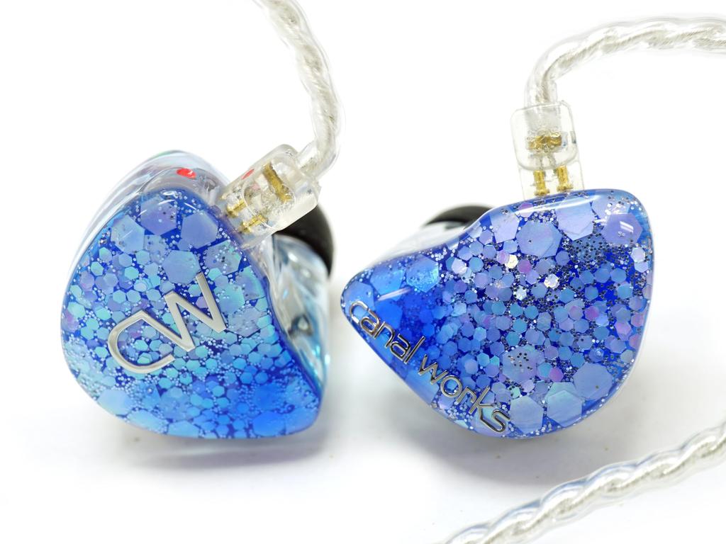 Canal Works Universal Monitor Limited Edition Blue Snow Wired 2pin Ear Monitor Earphone Universal Monitor In-Ear CW-U32GRV 3.5mm 3-way/4-driver In-Ear