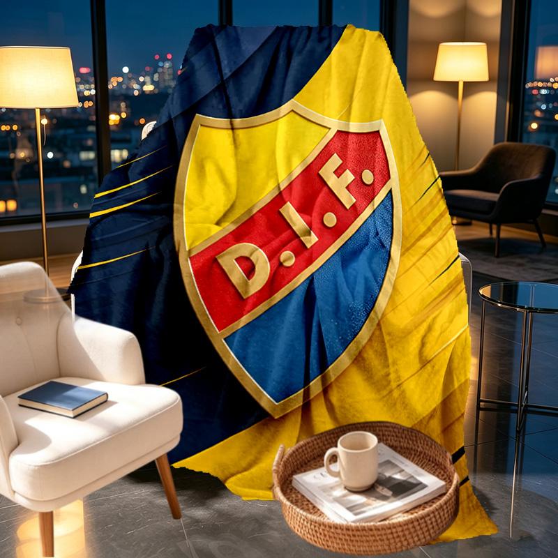 Djurgardens IF Print Blanket - Soft & Comfortable, for Bedroom, Travel, Sofa, Home Decoration - Birthday Christmas Gift for Friend