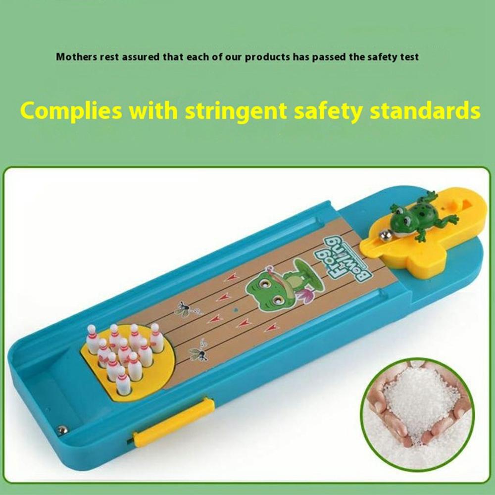 Tabletop Game Intelligence Toy Gift Frog Bowling Set Pinball Shooting Game for Kids