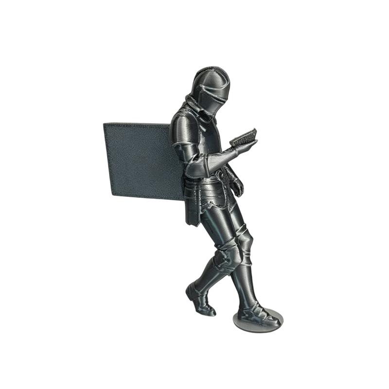 Estatua de Caballero Impresa en 3D Decoración de Estantería de Caballero Estatua Gótica Blindada Figura de Biblioteca de Fantasía Para Amantes de los Libros Escritorio Único O