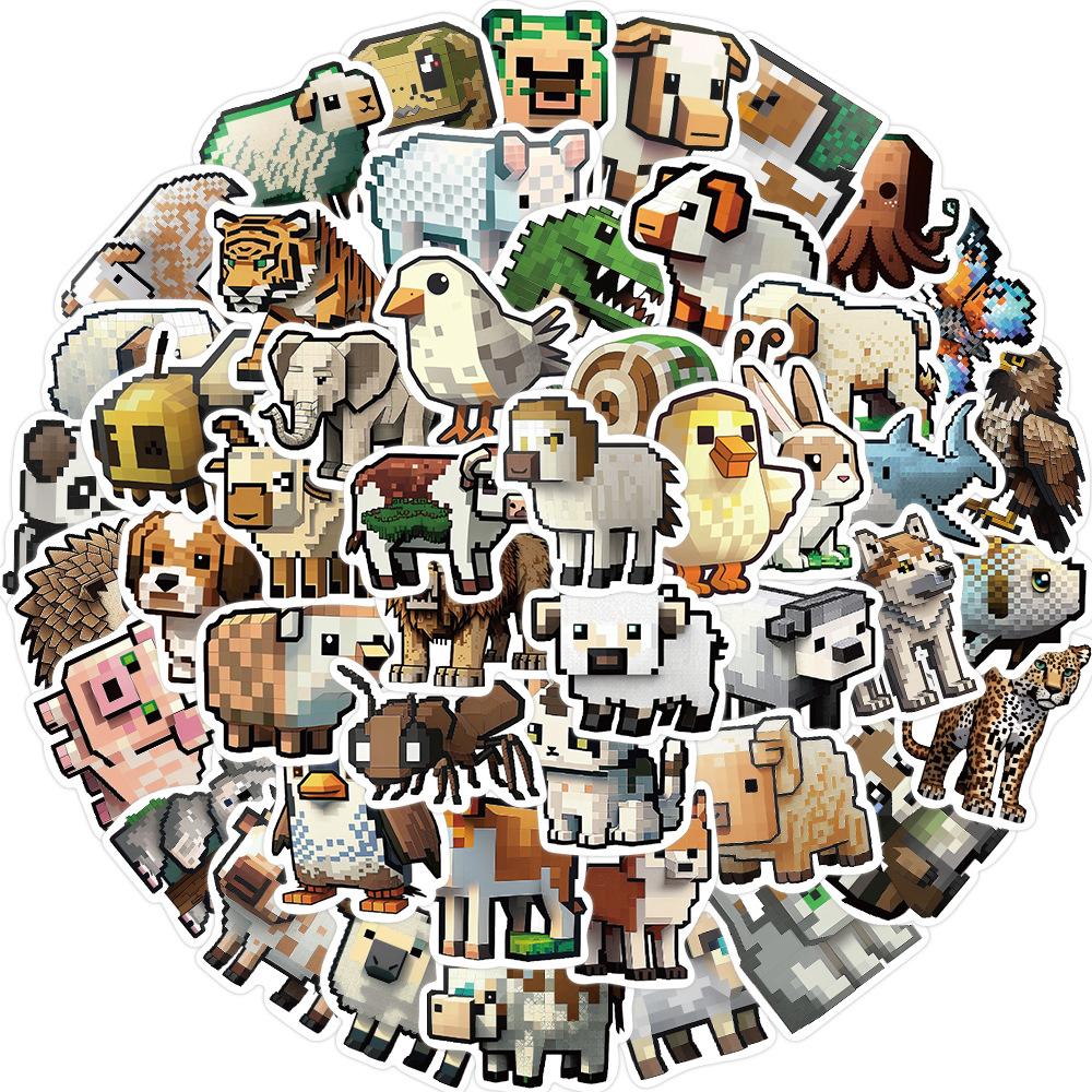 50 Mosaic Animal Style Graffiti Stickers Decorate Guitar Laptop Suitcase DIY Waterproof