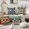 Fashion Bohemia Painting Pillow Case Plush Fabric Soft Double-Sided Printed Sofa Warm Winter Home Gift Cushion Cover