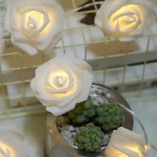 300cm String Light Decorative Battery Operated LED Rose Night Light