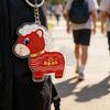 Yousheng 2026 Year of Horse Keychain Pendant Acrylic Red Horse Cartoon Design Metal Ring Key Chain with Happy New Year Blessings Backpack Schoolbag