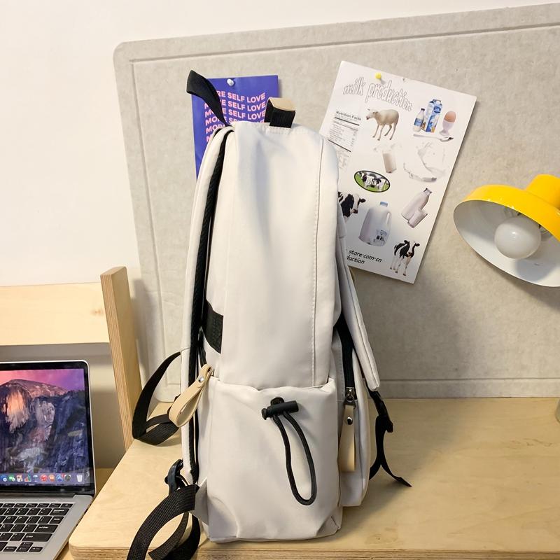 Boys Girls Backpack Letter Large Capacity High School Student Schoolbag