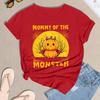 Women's Halloween Print Short Sleeve T-Shirt Casual Neck Tee Top