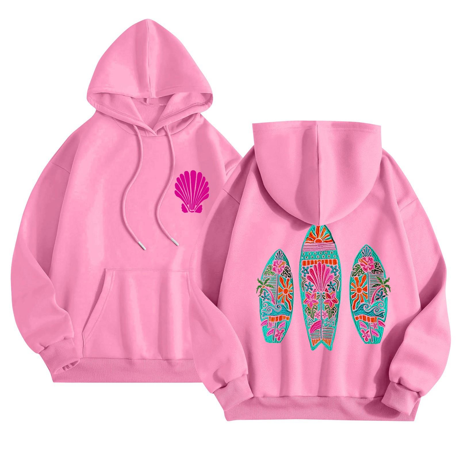 

Женские толстовки с длинным рукавом, толстовки, одежда для подростков, повседневные свитера, модные повседневные универсальные повседневные толстовки, топы L розовый