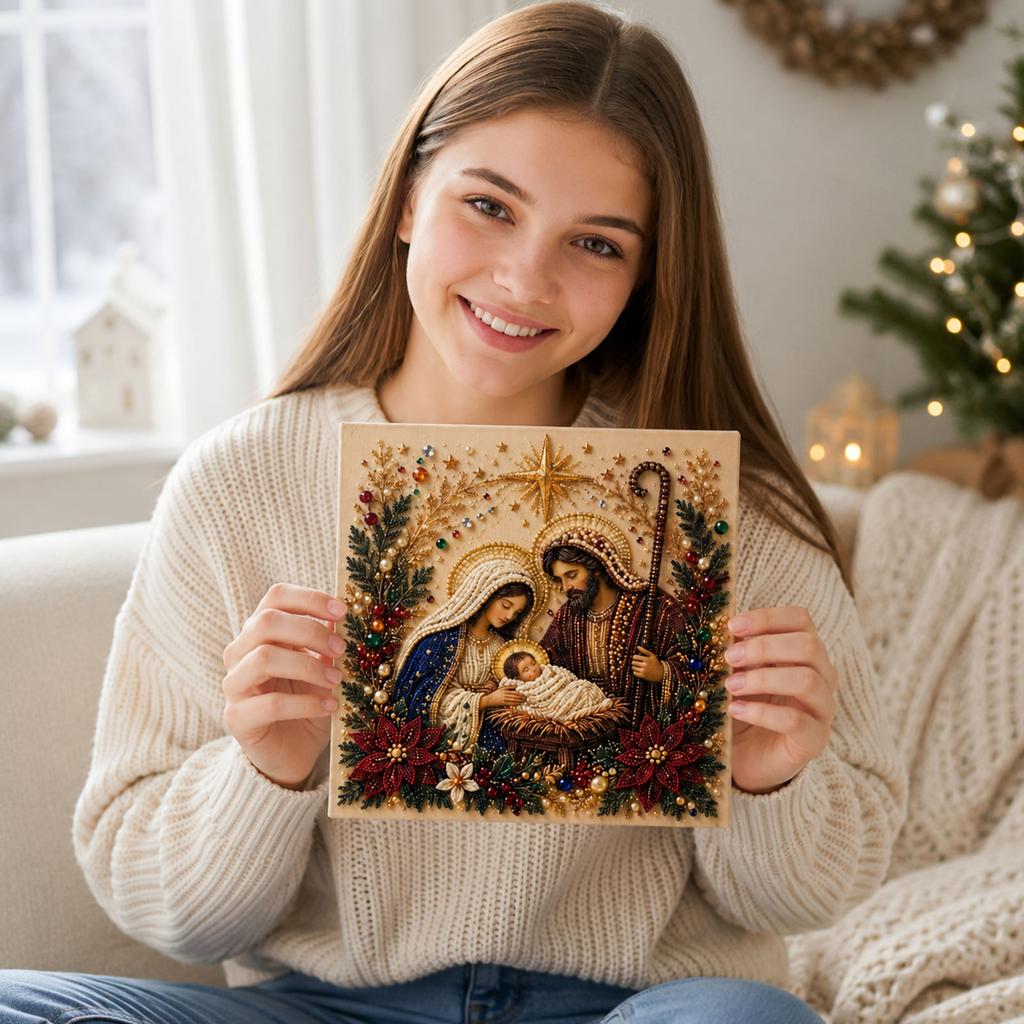 DIY Pearl Painting Kit, Religious Diamond Dot Art Craft Set