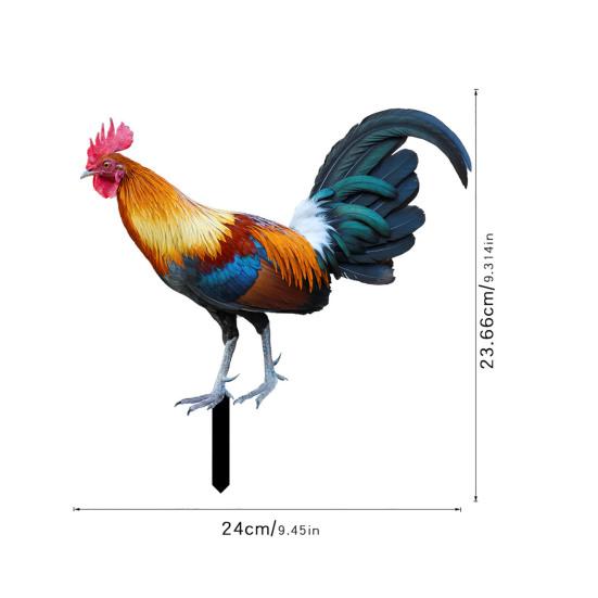 יתד תרנגול מראה מציאותי עמיד בפני מזג אוויר קצה חד שאינו דוהה גימור תוסס אמהות חצר אמנות עופות שלט הכנס לבית אספקה