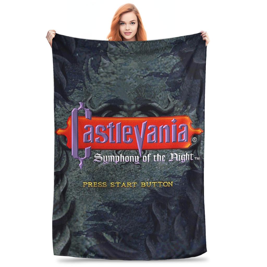 Flannel Throw Blanket Castlevania - Symphony Of The Night Wool Warm Plush Blankets Soft Bedding for Bed Living Room Picnic Sofa