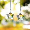 Yousheng 1/6Pcs Faux Crystal Star Suncatcher Decoration Indoor Outdoor Garden Window Wall Hanging Rainbow Maker Clear Five-pointed Star Ornament