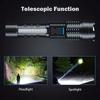 LED Flashlight High Power Torch USB Rechargeable Zoomable Waterproof Emergency Camping Flashlight Built-in Battery
