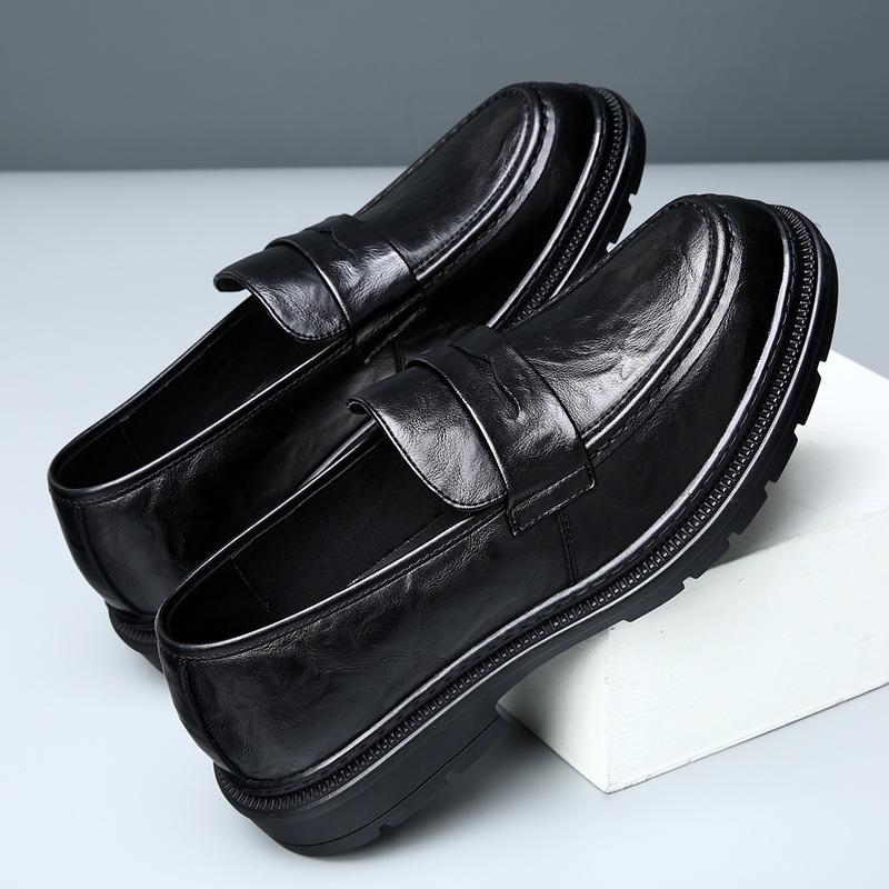 Spring New Men's Shoes Genuine Leather Business Casual Foot Cover Comfortable Soft Surface Formal Wear Men's One-pedal Leather Shoes