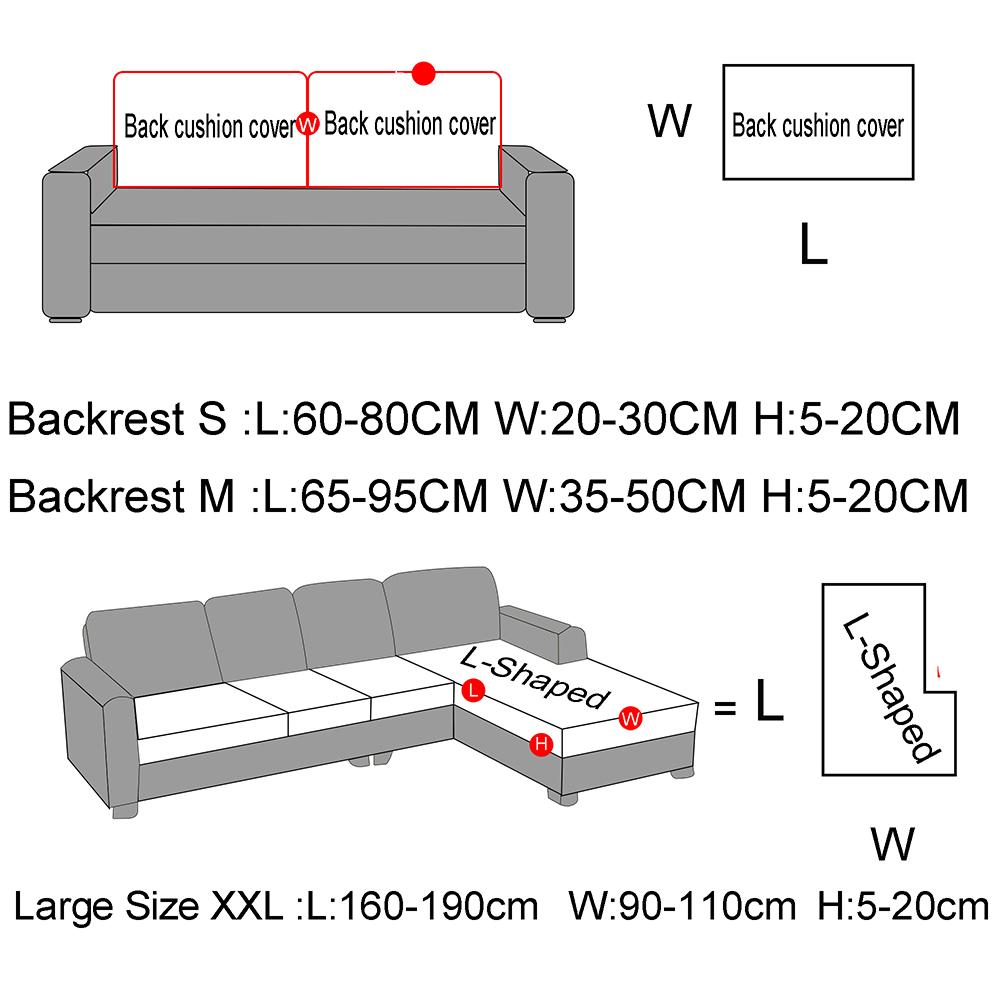Thickened Waterproof Sofa Cushion Cover Jacquard Living Room Couch Soft Cushion Cover Universal Elastic L-Type Dust Slipcover