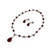 Jewelry Earrings Necklace Set Light Luxury Niche Water Drop Zircon Jewelry Set Banquet Dress Accessories