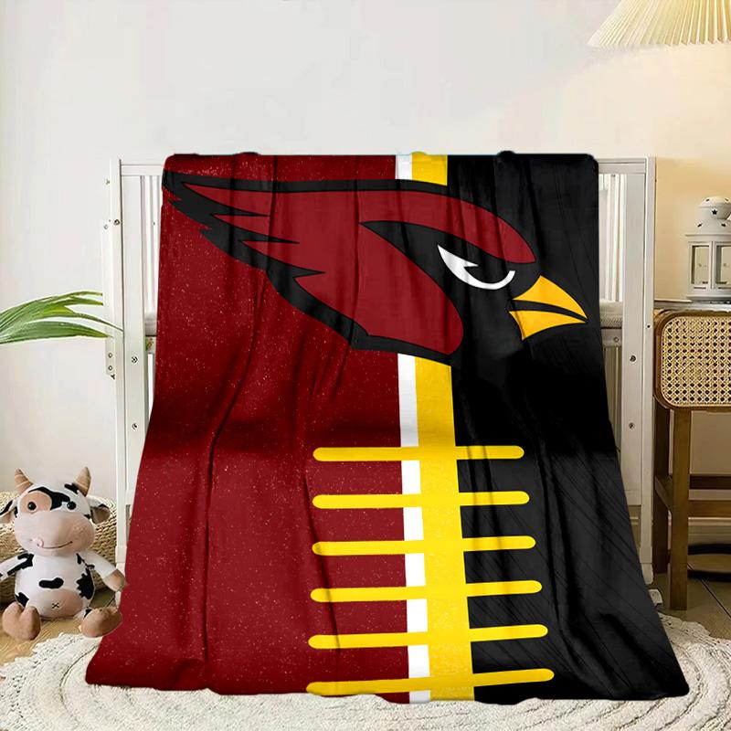 Arizona Cardinals Flag Portable Blanket/Soft Blanket Bedding Blanket Suitable for Travel Camping Living Rooms Offices Sofas Fan Gifts