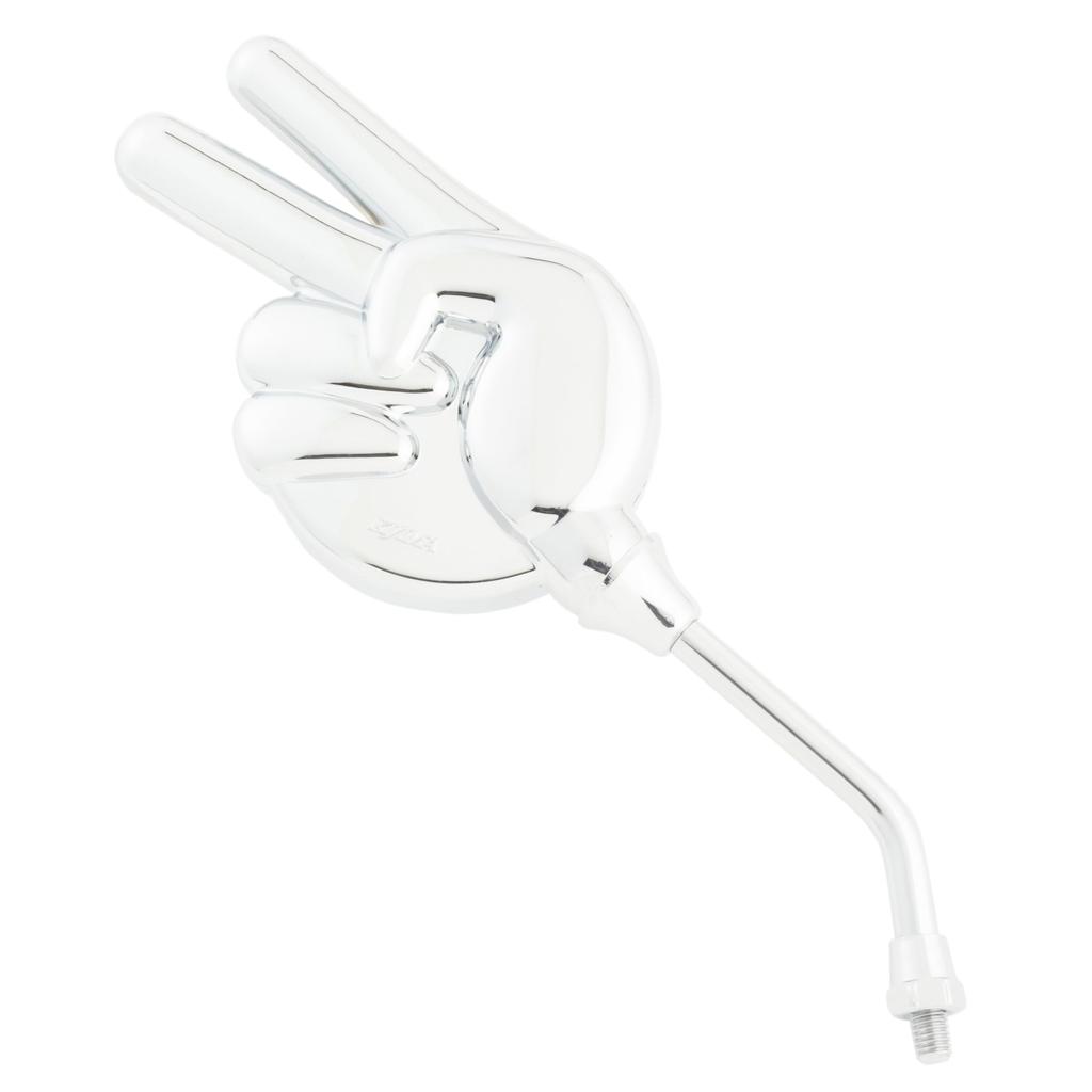 Kijima Motorcycle Parts Right 8mm Mirror Chrome Mirror, Rock-Paper-Scissors, Scissors, Side, Bolt, Finish, 76, Universal, Plated, 203-8026