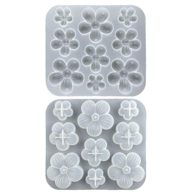 Five Petals Flower Silicone Mold Cherry Flower Epoxy Casting Mold Fragrant Gypsum Resin Mold for Car Pendant Ornament