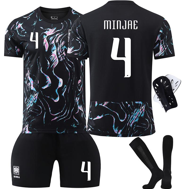 South Korea team away football uniform number Son Heung-min Lee Kang-in jersey children's adult set