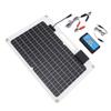 Solar Panel Battery Charger 100W Monocrystalline Silicon 12V 24V Dual USB 100A Controller with Power
