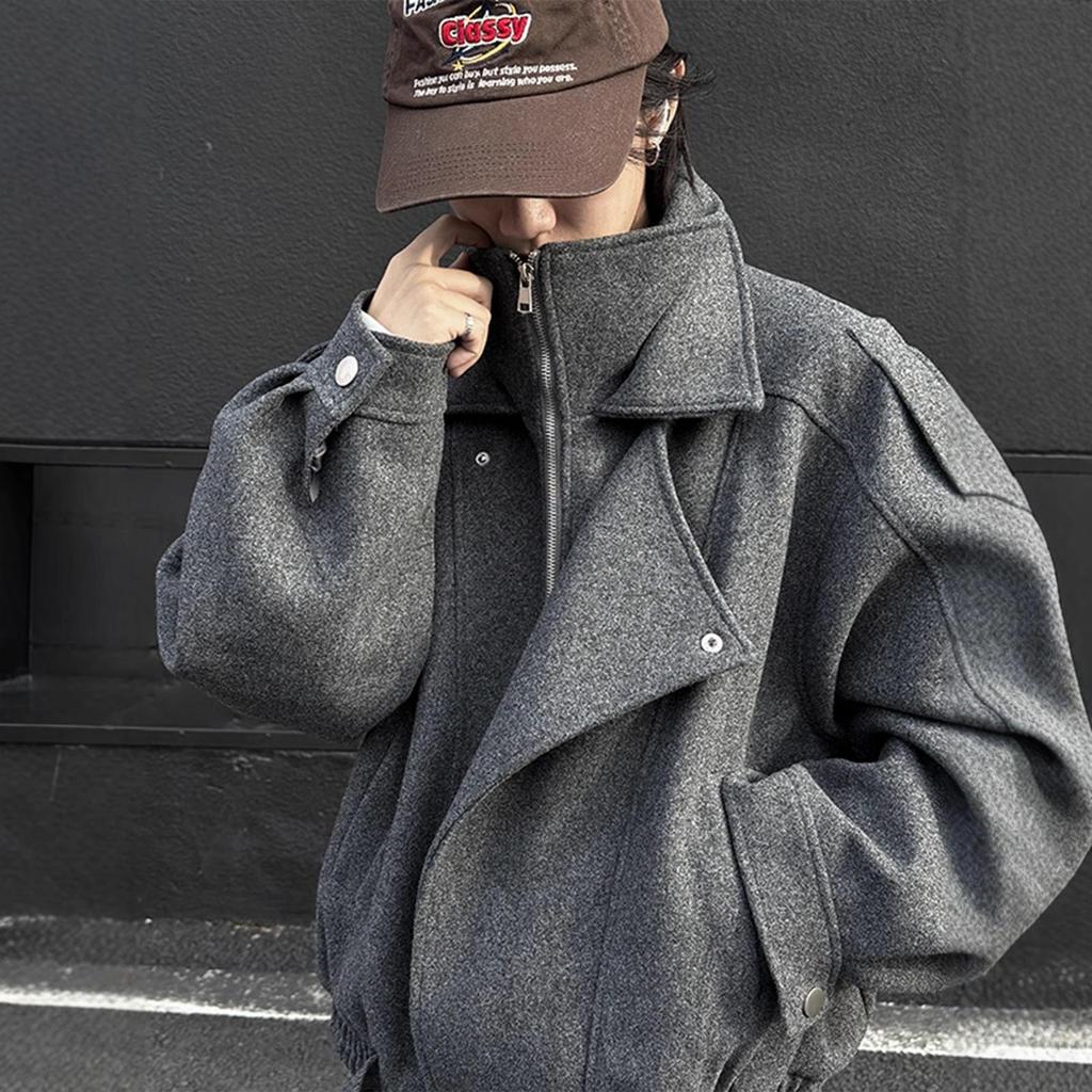 Men's Korean Style Deconstructed Wool Jacket - Autumn/Winter 2025 Collection
