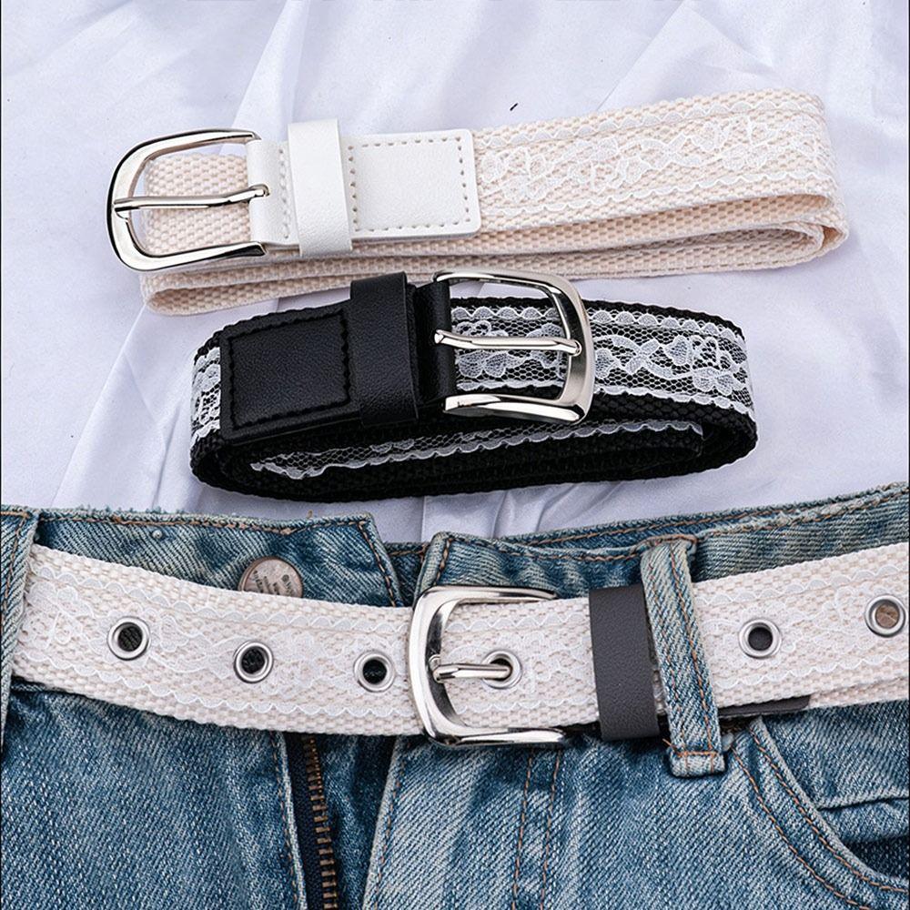 Canvas Women Waist Belt Adjustable Decorative Belt New Alloy Buckle Belt Casual Outfit